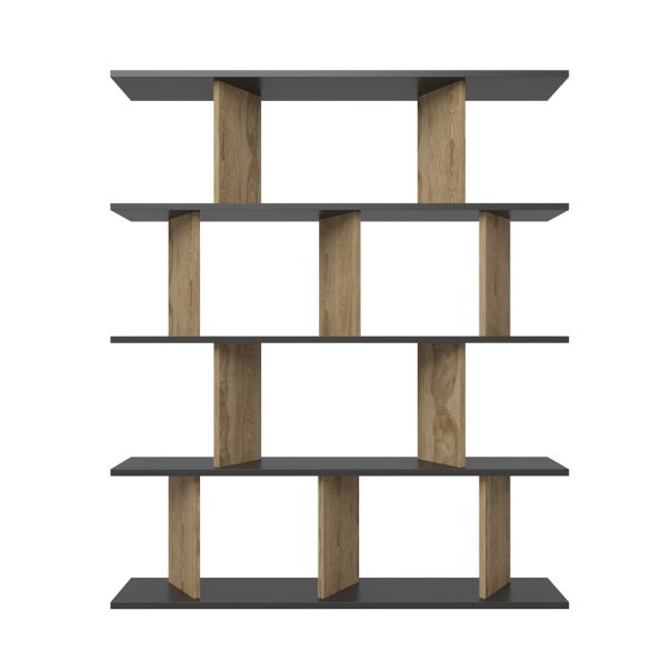 HANAH HOME Polica za knjige Grace, crna/krem - 875ZNA4619