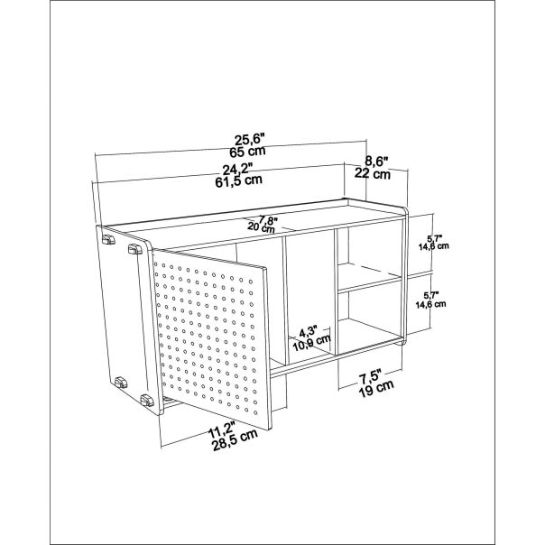 HANAH HOME Zidna polica Fore, svetlobraon - 875ZNA4642