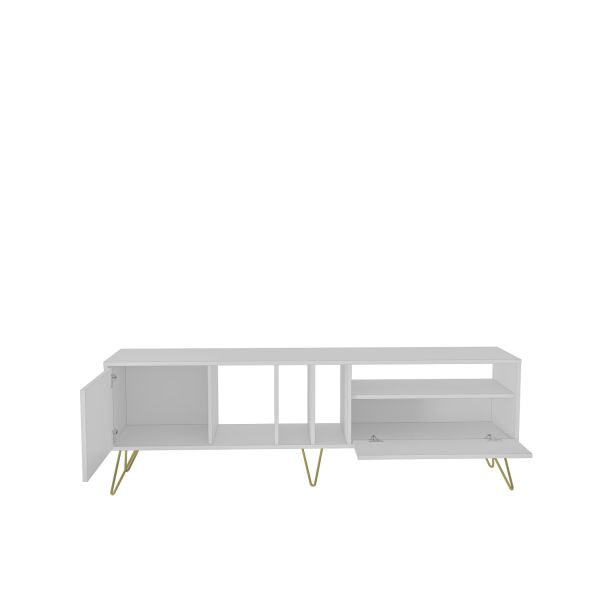 HANAH HOME TV komoda Mistico 180, bela/zlatna - 875ZNA5308