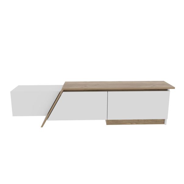 HANAH HOME TV komoda Zonas, bela/braon - EP3057332