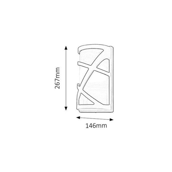 Rabalux Spoljna zidna rasveta Durango E27 1x MAX 40W antracit siva (8767) - 8767-1