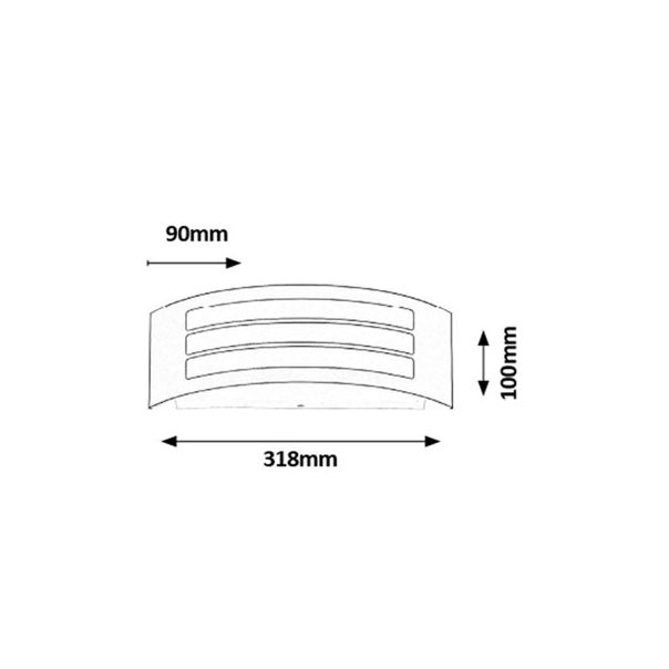 Rabalux Spoljna zidna rasveta Roma E27 1x MAX 14W antracit siva (8776) - 8776-1