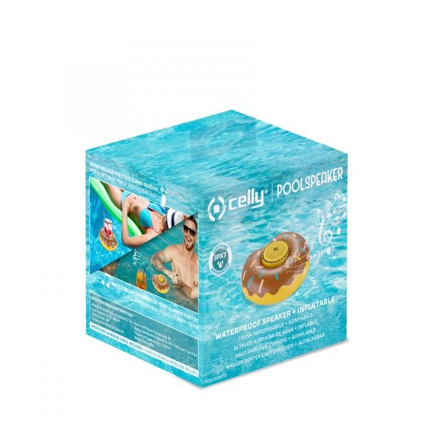CELLY Bežični Bluetooth zvučnik vodootporni POOLDONUTS, krofna - POOLDONUTS