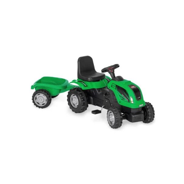 Traktor na pedale sa prikolicom, zelena - 88-10114