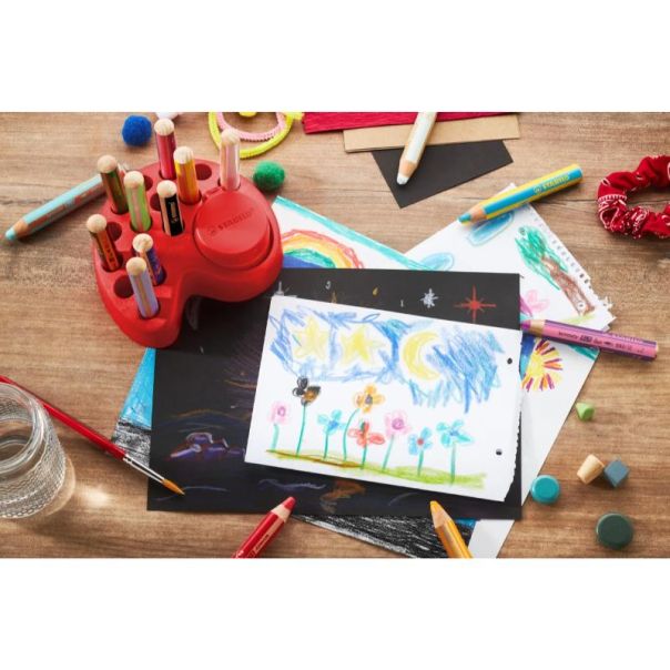 STABILO Woody 3 u 1(drvena, vodena i voštana bojica)-KIDS desk set - 880-15-01