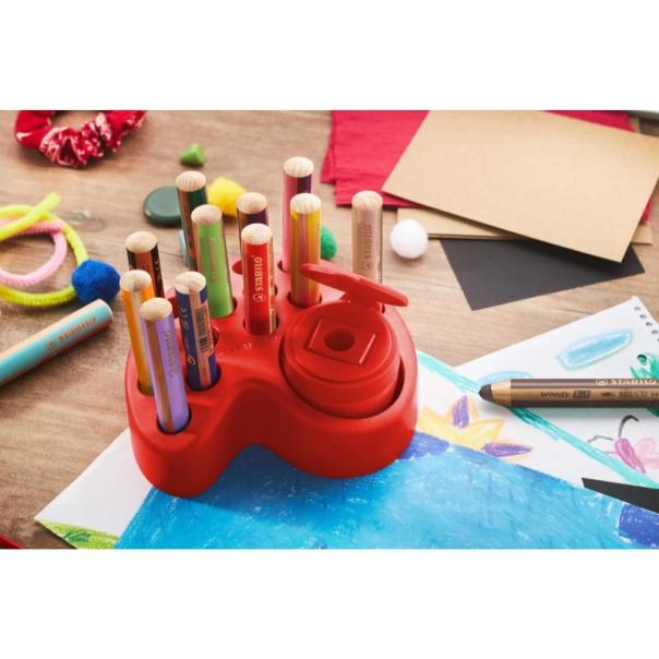 STABILO Woody 3 u 1(drvena, vodena i voštana bojica)-KIDS desk set - 880-15-01