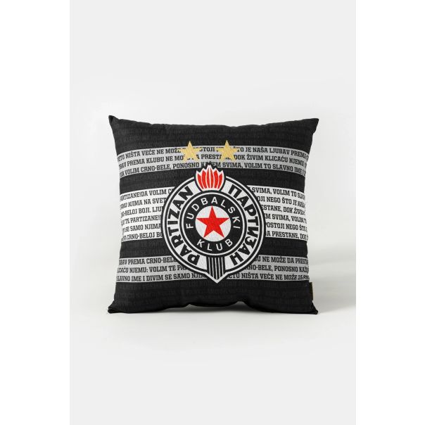 PARTIZAN Ukrasni jastuk 40x40cm Himna, crna - 880-5