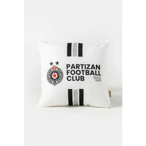 PARTIZAN Ukrasni jastuk 40x40cm Football club, bela - 880-6