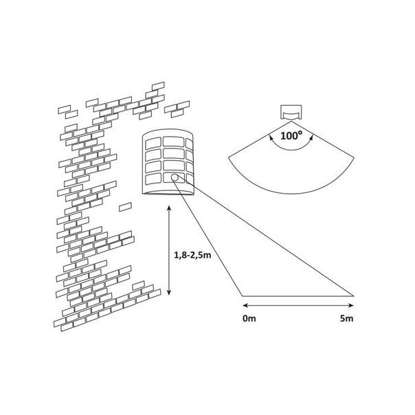 Rabalux Spoljna zidna rasveta Sevilla E27 MAX 11W brušeni hrom (8800) - 8800