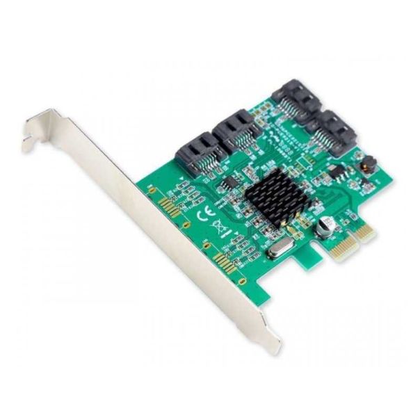 E-GREEN PCI-Express kontroler 4-port SATA III int. Kartica marvel88SE9215 Chipset - 88219