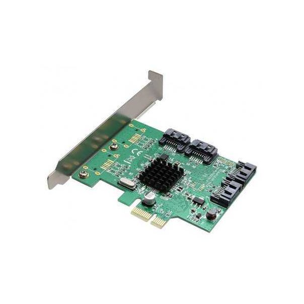E-GREEN PCI-Express kontroler 4-port SATA III int. Kartica marvel88SE9215 Chipset - 88219