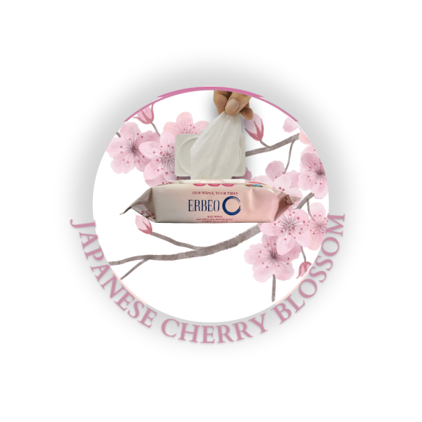 ERBEO Vlažne maramice Japanese Cherry Blossom, 72 komada, 20 Pakovanja - M20.EBWP.ST.7224.03
