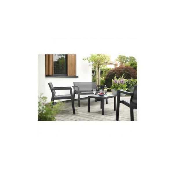 KETER Baštenska garnitura Emilly Patio, grafit - 88401