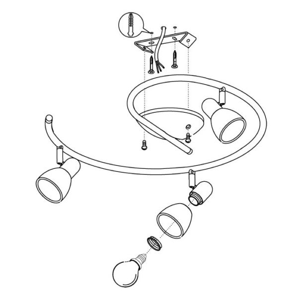 EGLO Spot Dakar 1 E14 3X40W - 88475-1