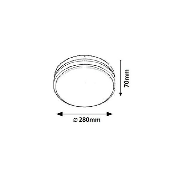 Rabalux Spoljna plafonska rasveta Hamburg LED 12W antracit siva (8848) - 8848