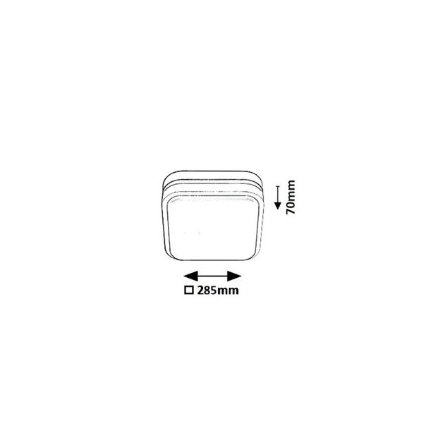 Rabalux Spoljna plafonska rasveta Hamburg LED 12W antracit siva (8850) - 8850