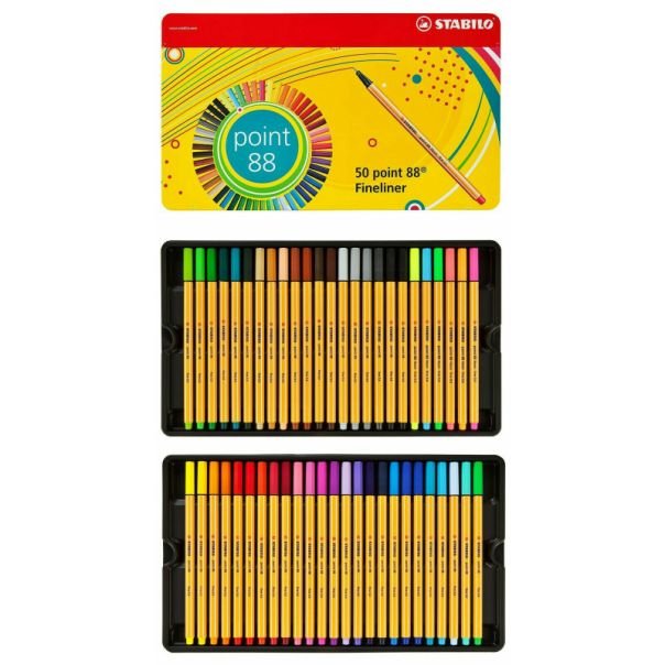 STABILO Fineliner Point 88, set 1/50 - 8850-6
