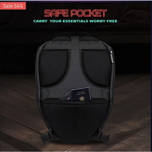 PAUN LED Ranac Iron Man, Crni - 888-C