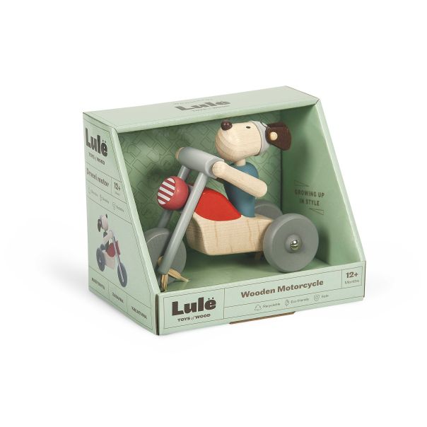 LULË Drveni Motor - 8897-crveni