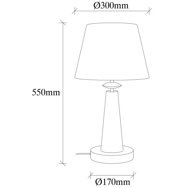 OPVIQ Stona lampa Pardo 3041, zlatna/bela - EP3005599