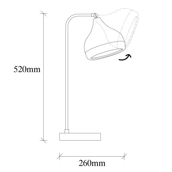 OPVIQ Stona lampa Yıldo 6896, crna - EP3005725
