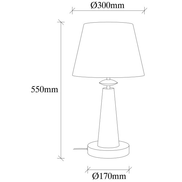 OPVIQ Stona lampa Pardo 3042, crna/bela - EP3005773