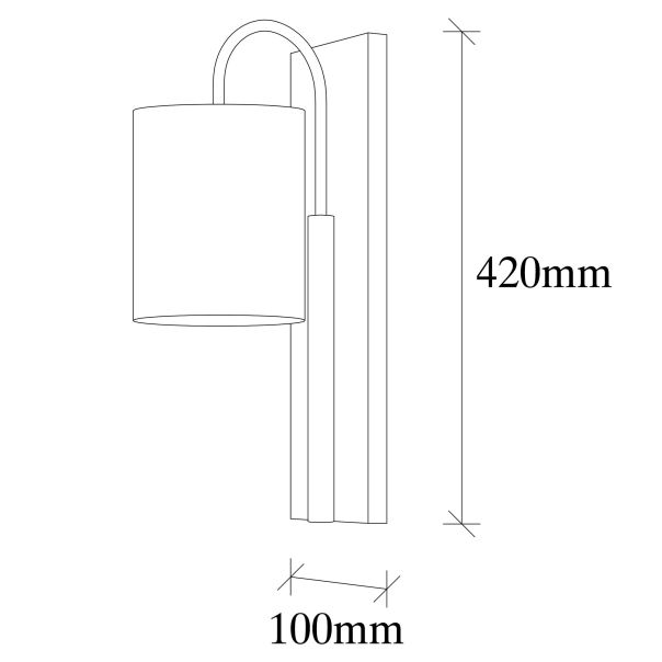 OPVIQ Zidna lampa Baston 3461, crna/bež - EP3005896
