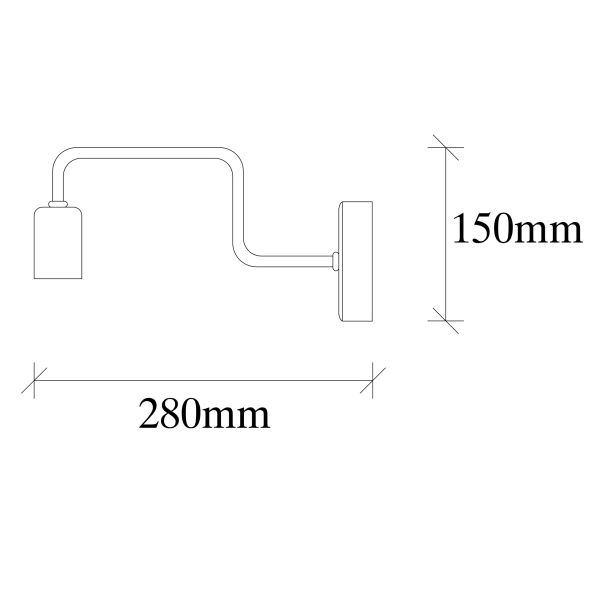 OPVIQ Zidna lampa Denge 3433, crna - EP3005968