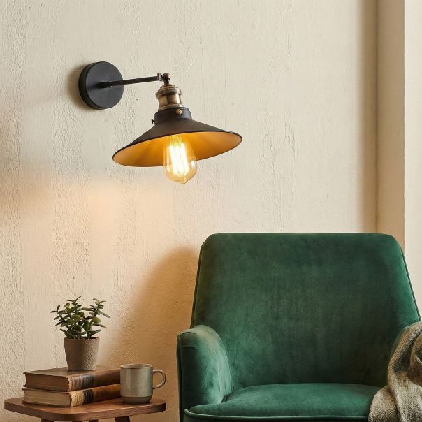 OPVIQ Zidna lampa Sağlam 3741, crna/zlatna - EP3006001