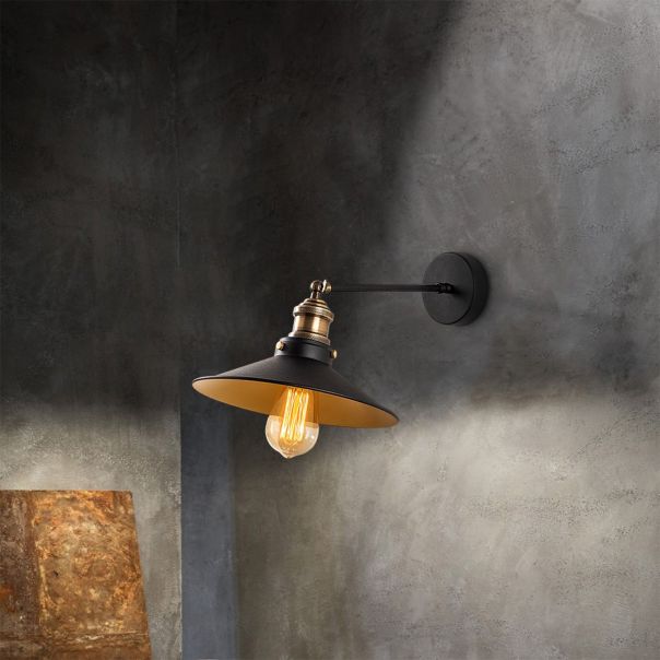 OPVIQ Zidna lampa Sağlam 3741, crna/zlatna - EP3006001