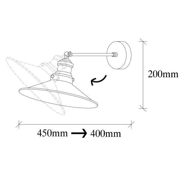 OPVIQ Zidna lampa Sağlam 3741, crna/zlatna - EP3006001