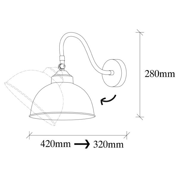OPVIQ Zidna lampa Sağlam 3742, crna - EP3006010