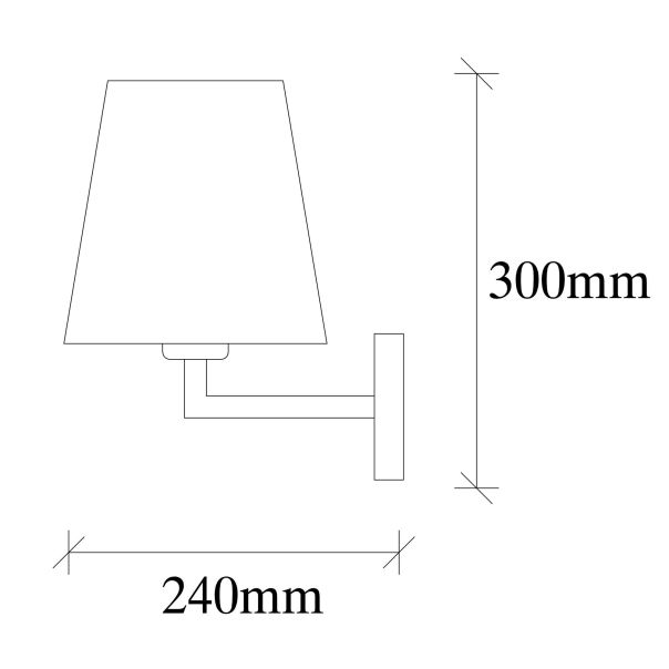 OPVIQ Zidna lampa Profil 4659, bela/crna - EP3006169