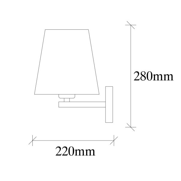 OPVIQ Zidna lampa Profil 4664, crna - EP3006178