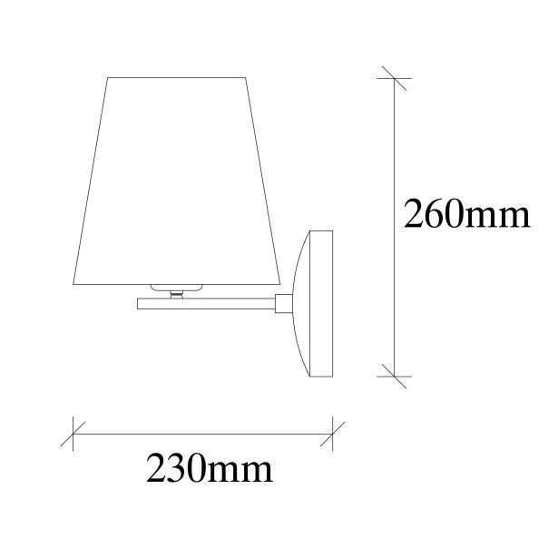 OPVIQ Zidna lampa Profil 4683, crna/bež - EP3006196
