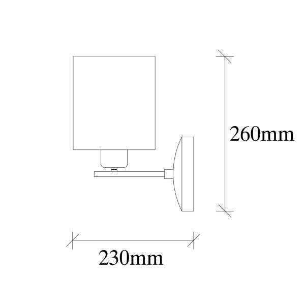 OPVIQ Zidna lampa Profil 4685, crna/bež - EP3006229