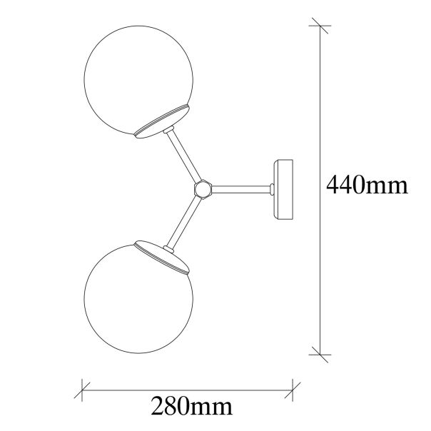 OPVIQ Zidna lampa Damar 6342, crna/bela - EP3006265