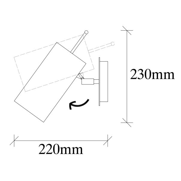 OPVIQ Zidna lampa Kem 6382, zlatna - EP3006292