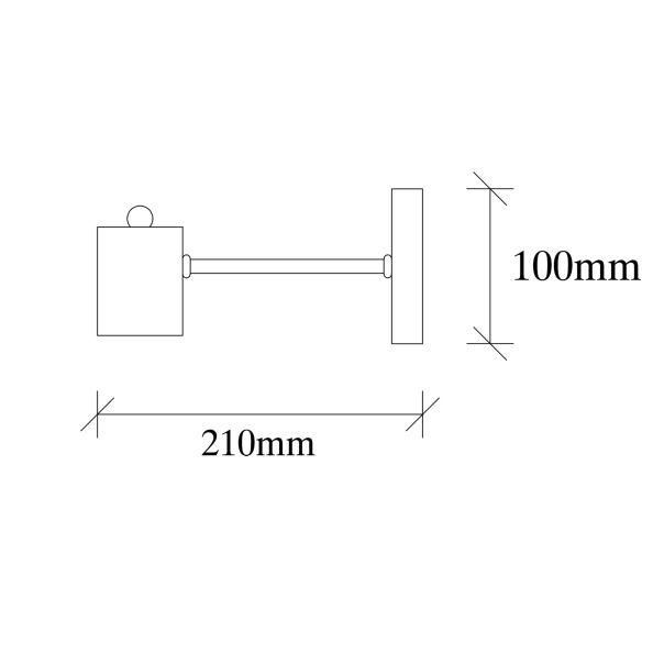 OPVIQ Zidna lampa Hexa 6951, crna - EP3006325