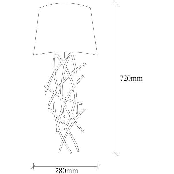 OPVIQ Zidna lampa Asaf 6984, crna/braon - EP3006352