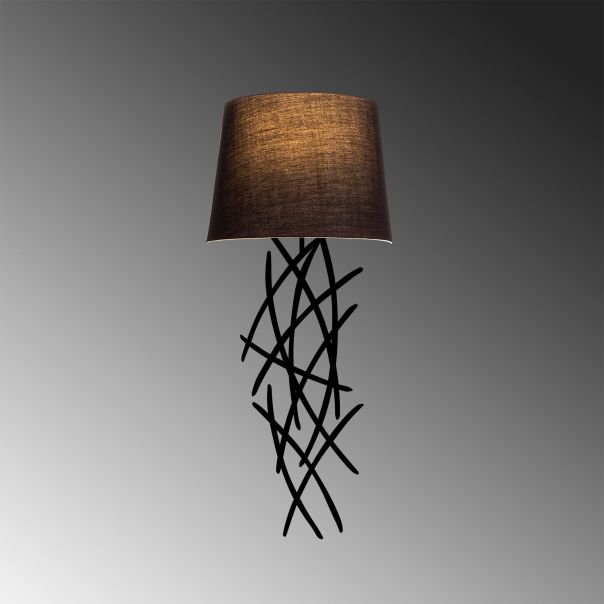 OPVIQ Zidna lampa Asaf 6984, crna/braon - EP3006352