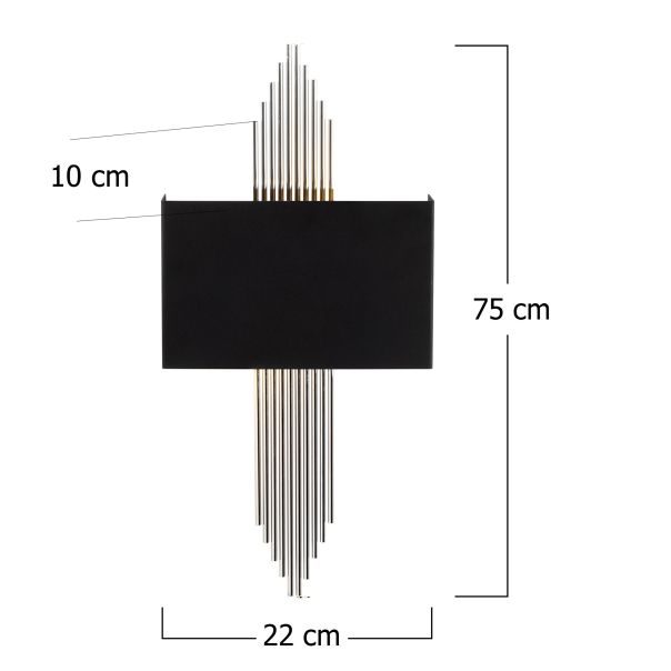 OPVIQ Zidna lampa 614 A, crna/srebrna - EP3006421
