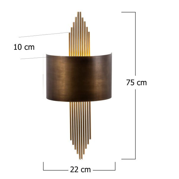 OPVIQ Zidna lampa 619 A, zlatna - EP3006457