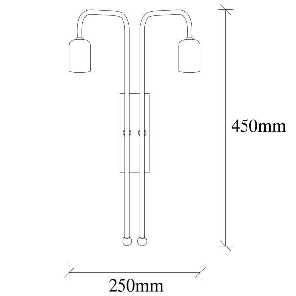 OPVIQ Zidna lampa Mum 3512, crna - EP3006496