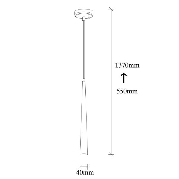 OPVIQ LED visilica Uğur 6071, crna - EP3007171