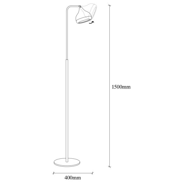 OPVIQ Podna lampa Yıldo NT 146, crna - EP3005350