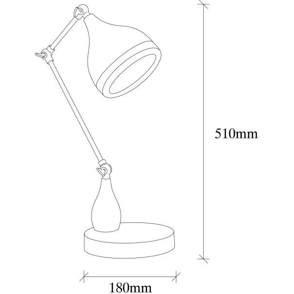 OPVIQ Stona lampa Yıldo 7015, crna - EP3005488