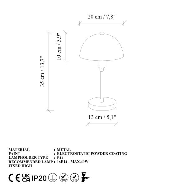 OPVIQ Stona lampa Togg 14808, zlatna - EP3006433