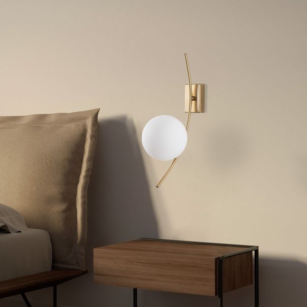 OPVIQ Zidna lampa Hilal 3822, zlatna/bela - EP3006442