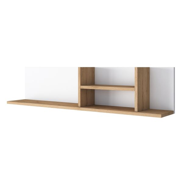 HANAH HOME Radni sto sa policama HA125 - 3428, braon/bela - EP3057368